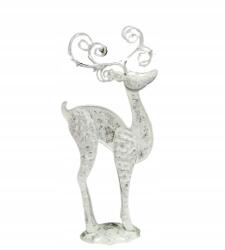 7&7 Fém rénszarvas figura, lapos, 50x22 cm XMP-18033 (5902605847576)