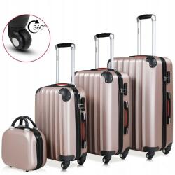 Malatec Comfort Azure DBA03-SET utazóbőröndök rózsaszín 12, 34, 59 és 89 literes (107191)