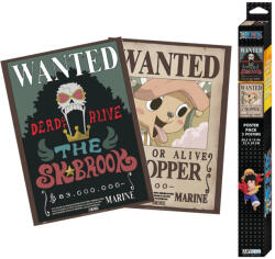 ABYstyle One Piece Set 2 Poszter Chibi 52x38cm Wanted Chopper & Brook