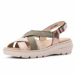 Suave Sandale dama din piele naturala intoarsa, Suave SU20003T KRABI 97-I, bej diverse