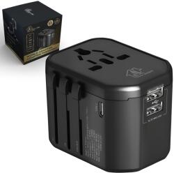Extralink Smart Life EU/UK/USA/AU/CH Travel Adapter + USB-C, USB-A (CHARESL07-WORLD)