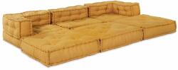 vidaXL Unitate de canapea modulara 3 pcs Galben Tesatura GartenMobel Dekor (3315082)