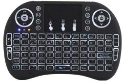Techstar Tastatura Iluminata Wireless Techstar® i8 RGB Play, Air Mouse, cu Touchpad, pentru TV Box si Mini PC, Android TV, Smart TV, PC, Laptop (SKU2317)
