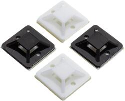 TSY Cable Suport plastic prindere coliere, ALB, 19x19 mm, autoadeziv, 100 buc TAD-1-W (TAD-1-W)