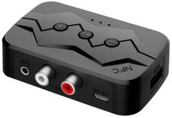 Techstar Adaptor Bluetooth Techstar® M23, transmitator si receptor pentru TV/PC/Sistem de sunet pentru casa, Jack 3.5mm, Micro SD, USB, AUX, NFC, RCA, Negru (SKU2973) Statii radio