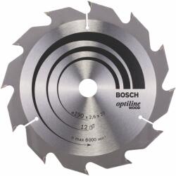 Bosch Disc pentru fierastrau circular, Bosch Optiline Wood 190 x 2.6 x 20/16mm, 12T (2608641182) Disc de taiere
