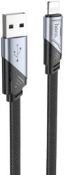 hoco. U119 Кабел за данни за машинно зарядно iPhone USB-A - Lightning плосък черен 1, 2 м