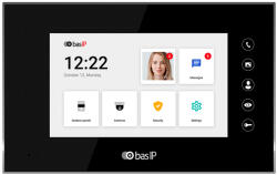 BAS-IP AQ-07LL NEGRU - Monitor IP interior, 7" LCD, PoE, SIP 2.0 - BasIP (EC-29071)