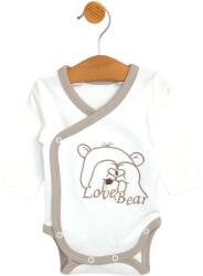 Rainy Бебешко боди с дълъг ръкав Rainy - Love Bear, 56 cm, 1-2 м (617273) - ozone