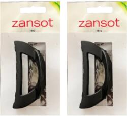 ZANSOT Curved hajcsat, 6, 2 cm, matt fekete (4921)