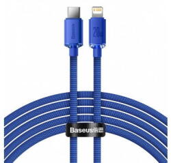 Baseus Cablu Date si Incarcare Baseus USB-C - Lightning Crystal Shine Series 20W 1.2m Albastru