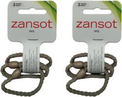 ZANSOT 2 × fonott rugalmas hajgumi, szürke, 3 db