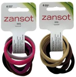 ZANSOT 2× rugalmas hajgumi, finom szövet, 6 db, többszínű 2