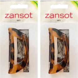 ZANSOT Curved hajcsat, 6, 2 cm, teknőcmintás (4924)