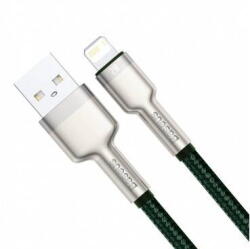 Baseus Cablu Date si Incarcare Baseus USB-A - Lightning Cafule Metal Series 18W 2m Verde