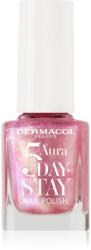 Dermacol 5 Day Stay Aura hosszantartó körömlakk gyöngyházfényű árnyalat 69 Rose Glow 11 ml