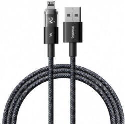 Baseus Cablu Date si Incarcare Baseus USB-A - Lightning Display 2 12W 2m Negru