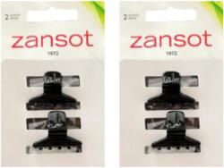 ZANSOT hajcsat, 2, 5 cm, fényes fekete (4828)