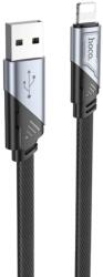 hoco. U119 Machine töltő adatkábel USB-A Lightning lapos fekete 1.2m HC604987 (HC604987)