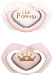 Canpol Babies Szilikon szimmetrikus cumi 0-6hó 2db Royal Baby rózsaszín (5903407993508)