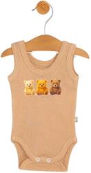 Rainy Бебешко боди потник Rainy - Love you bearly, мока, 56 cm, 1-2 м (617495) - ozone