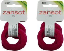 ZANSOT 2 × rugalmas hajgumi, szövet, piros, 3 db