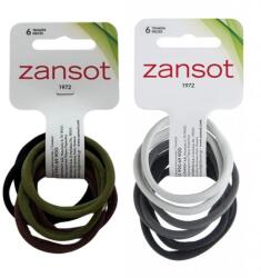 ZANSOT 2× rugalmas hajgumi, finom szövet, 6 db, többszínű 1