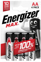 Energizer Max LR6 alkáli elem, 4 db (EMXAA)
