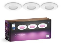 Philips Hue Spot LED incorporabil Philips Hue Slim, 90 mm, Alb si Colorat, Bluetooth, Control vocal (8720169264731)