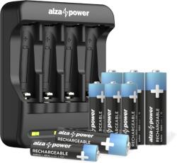 AlzaPower SET AP410-C Battery Charger + Rechargeable Battries HR6 (AA) 1800 mAh 4 darab + HR03 (AAA) (BUN)
