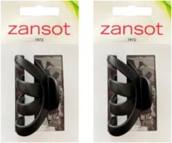 ZANSOT karmos hajcsat, 6 cm, matt fekete (4885)