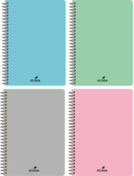 ECADA Set 6 Caiete dictando A4, 80 file, spira coperta plastic ECADA (29482DR-6)