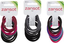 ZANSOT 3× elasztikus hajgumi, szövet, 8 db, többszínű (2915)