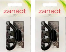 ZANSOT karmos hajcsat, 6 cm, fényes fekete (4888)