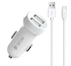 DEVIA 331190/D07 CONECTOR AUTO 2 USB 15W + CABLE TIP-C (331190/D07)