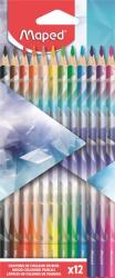 Maped Комплект цветни моливи, триъгълни, MAPED Arctic ice", 12 различни цвята 831734 (831734)