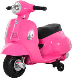 HomCom Vespa elektromos motorkerékpár gyerekeknek, 18-36 hónapos korig, Rózsaszín