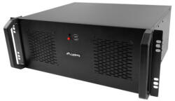 Lanberg WF03-5304-10B 19" 4U SZÉL: 540mm MÉLY: 350mm MAG: 281mm lapraszerelt üvegajtós fekete fali rack szekrény
