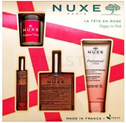 NUXE Happy In Pink ajándékszett Set 100 ml + 100 ml + 15 ml + 70 g