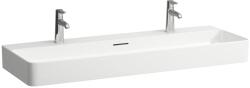Laufen Val 120x42 cm mosdó két csaplyukkal, fehér LCC Active felülettel H810289A001071 (H810289A001071)