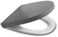 Roca Khroma lassú záródású wc ülőke fali wc-hez, silver grey 7801652F1T (A801652F1T) (A801652F1T)