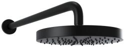 Bugnatese KOBUK Kerek zuhanyfej 20 cm átmérővel, 40 cm-es zuhanykarral matt fekete 93848NE (93848NE)