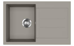 Evido Cubo 45S gránit mosogató, 780 x 500 mm, platina 442061 (442061) - szaniterplaza