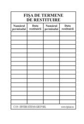  Fisa termenului de restituire (C119) - vexio