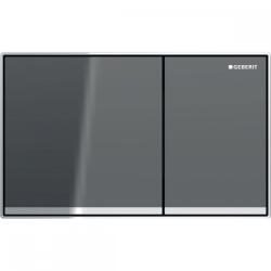 Geberit Sigma60 működtető nyomólap, kétmennyiséges fal síkjába süllyesztett kivitel, láva/tükrös, magasfényű krómozott 115.640. JK. 1 (115.640.JK.1)