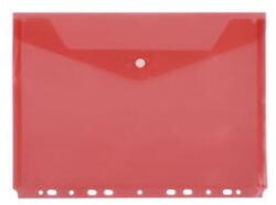 D. rect Mapa A4 plastic transparent cu capsa si perforatii rosu D. Rect (LV110544) - vexio