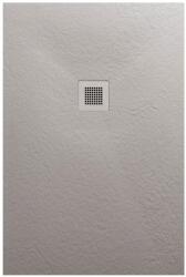 AREZZO design SOLIDSoft zuhanytálca 140x90 cm, BETON, színazonos lefolyóval AR-90140C (AR-90140C)
