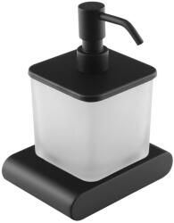 SAPHO FLORI fali szappanadagoló, tejüveg/matt fekete RF019/15 (RF019/15)