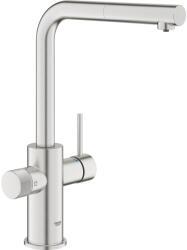 GROHE Blue Pure Minta egykaros mosogató csaptelep vízszűrő funkcióval kihúzható gyöngyöztetővel supersteel 30601DC0 (30601DC0)