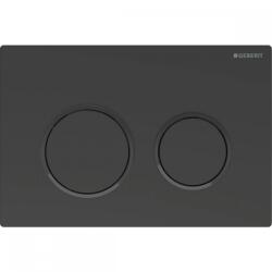 Geberit Omega20 kétmennyiséges öblítésű működtető nyomólap matt fekete easy-to-clean bevonattal/fekete 115.085. 16.1 (115.085.16.1)